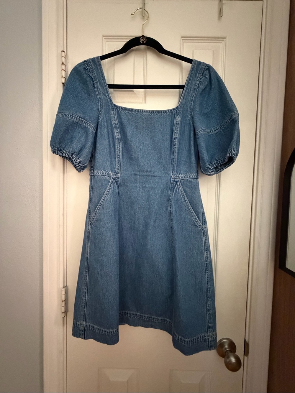 Madewell Puff Sleeve Denim Dress